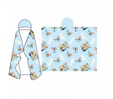 Manta coralina capucha Bluey 120x150cm