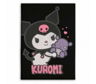 Manta franela Kuromi Hello Kitty 110x150cm