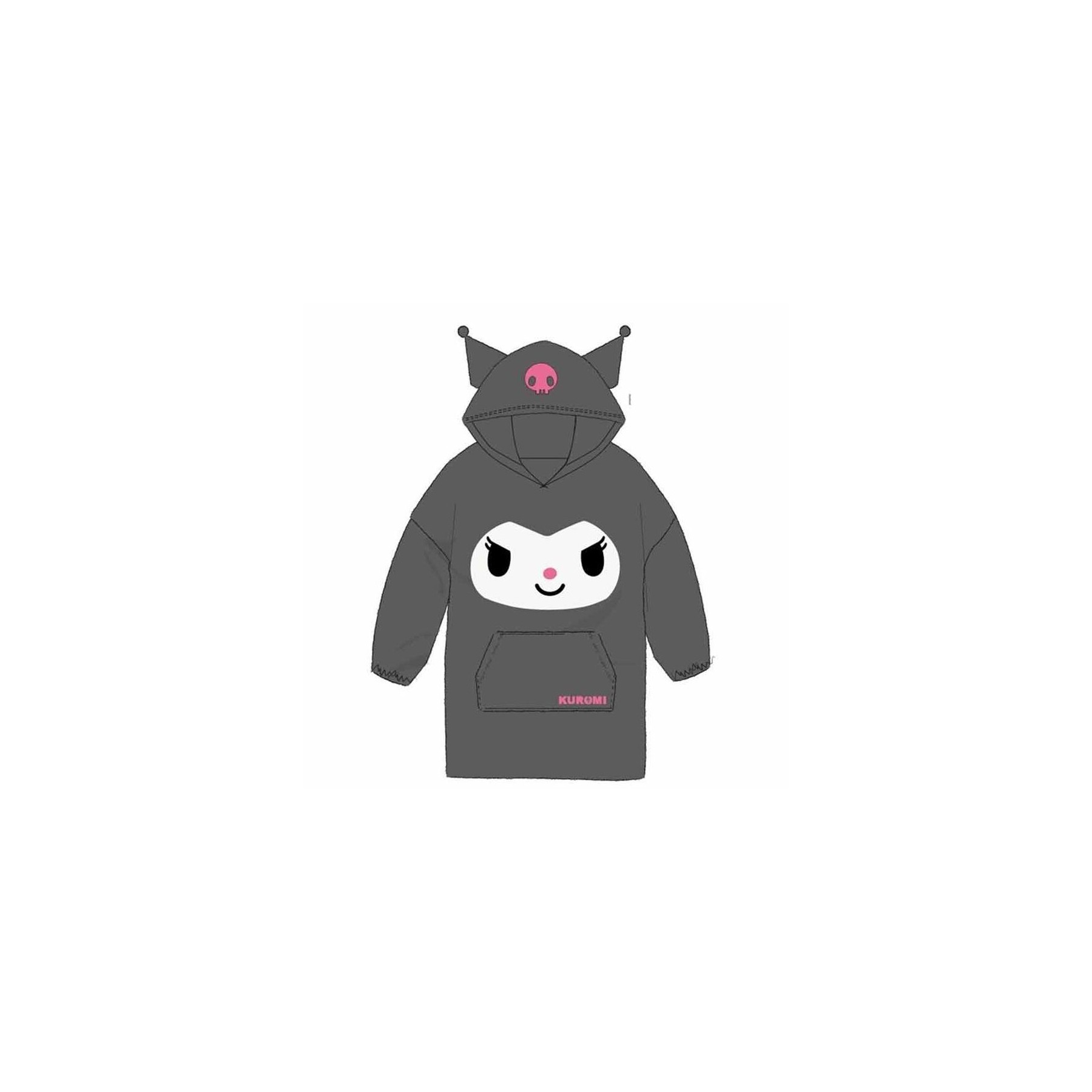Bata sudadera oversize Kuromi Hello Kitty infantil