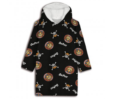 Bata sudadera oversize One Piece coral adulto