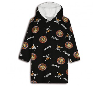 Bata sudadera oversize One Piece coral adulto