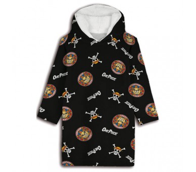 Bata sudadera oversize One Piece coral infantil