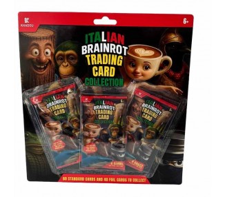 Blister 3 sobres cartas coleccionables Brainrot ingles