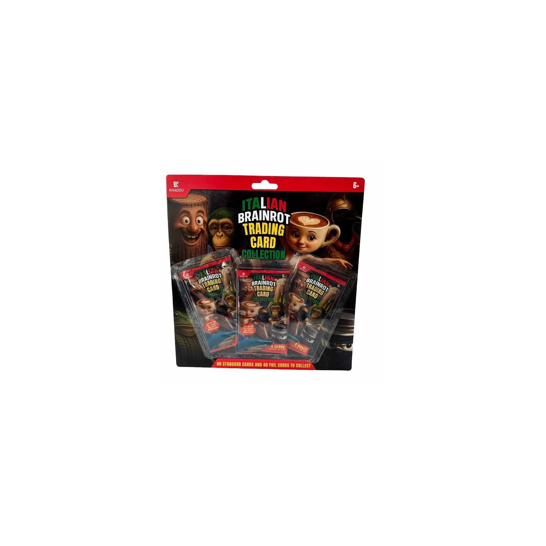 Blister 3 sobres cartas coleccionables Brainrot ingles