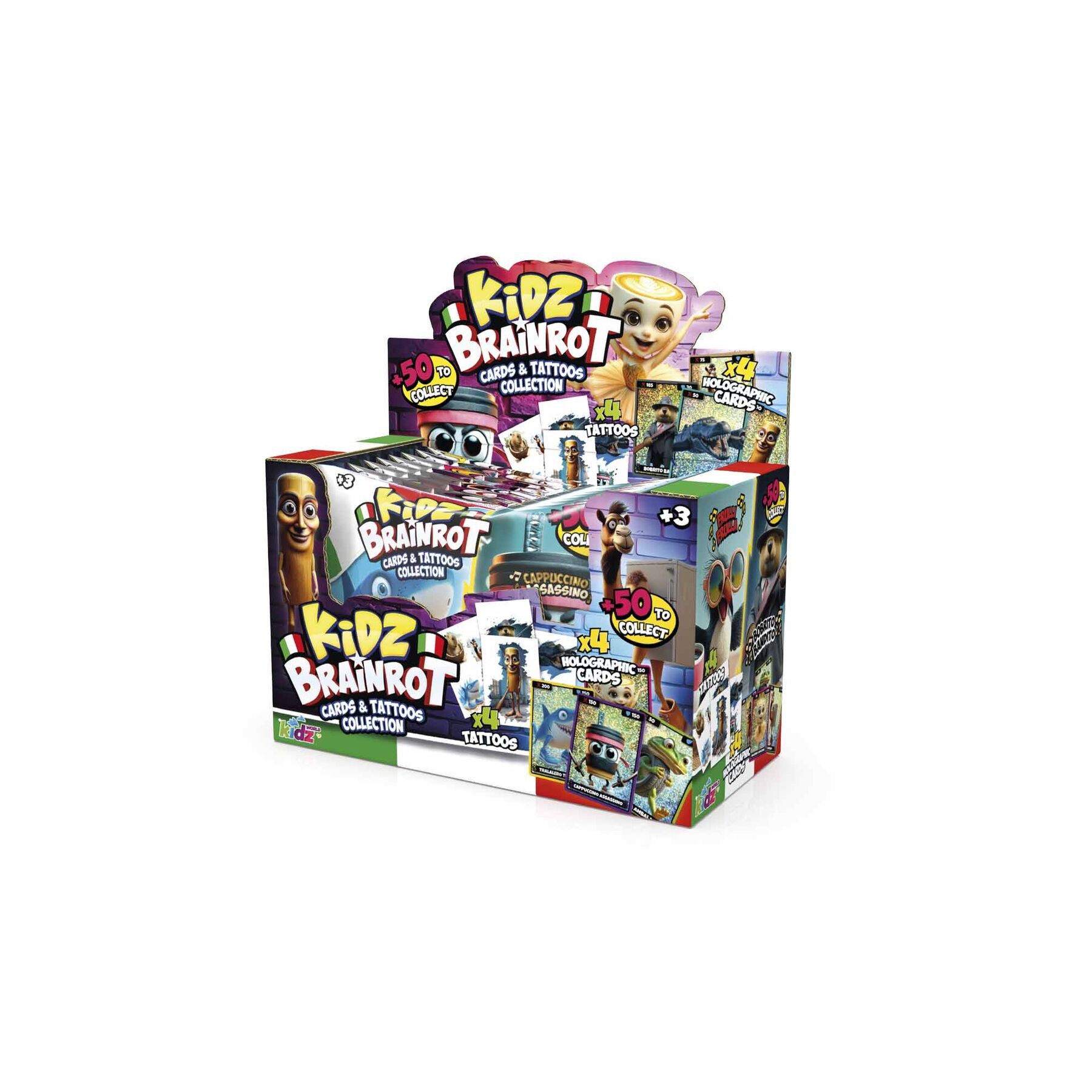 Sobre cartas + Tattos Italian Brainrot surtido