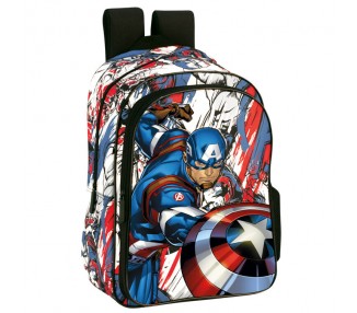 Mochila Limit Capitan America Marvel adaptable 42cm