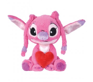 Peluche corazon Angel Stitch Disney 25cm