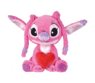 Peluche corazon Angel Stitch Disney 25cm