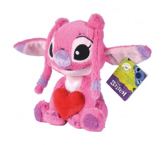 Peluche corazon Angel Stitch Disney 25cm