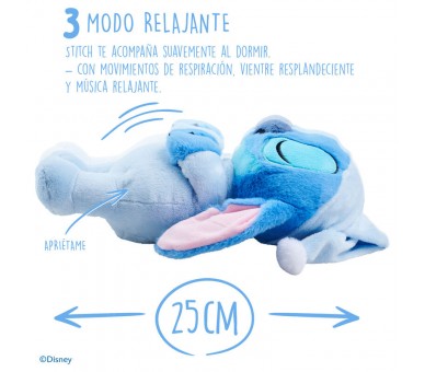 Peluche Stitch Dormilon Disney 31cm sonido