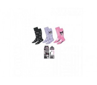 Set 3 Calcetines Kuromi Hello Kitty Adulto