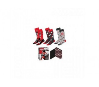 Set 3 Calcetines Harley Quinn Dc Comics Adulto