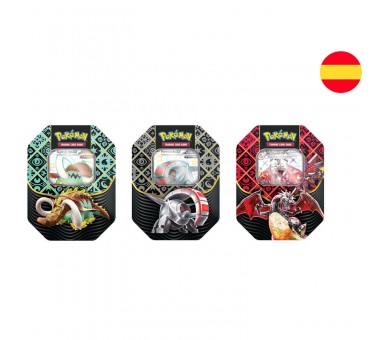 Lata juego cartas coleccionables Pokemon surtido español