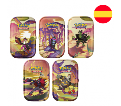 Mini lata juego cartas coleccionables SV6 Pokemon español surtido