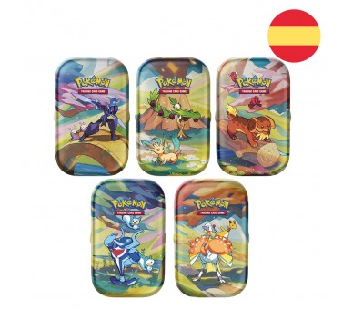Mini lata juego cartas coleccionables Pokemon surtido español