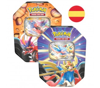 Lata cartas Paldea Zacian ex Koraidon ex Pokemon español
