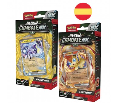 Baraja cartas Battle Deck Pokemon Victini ex Miraidon ex español