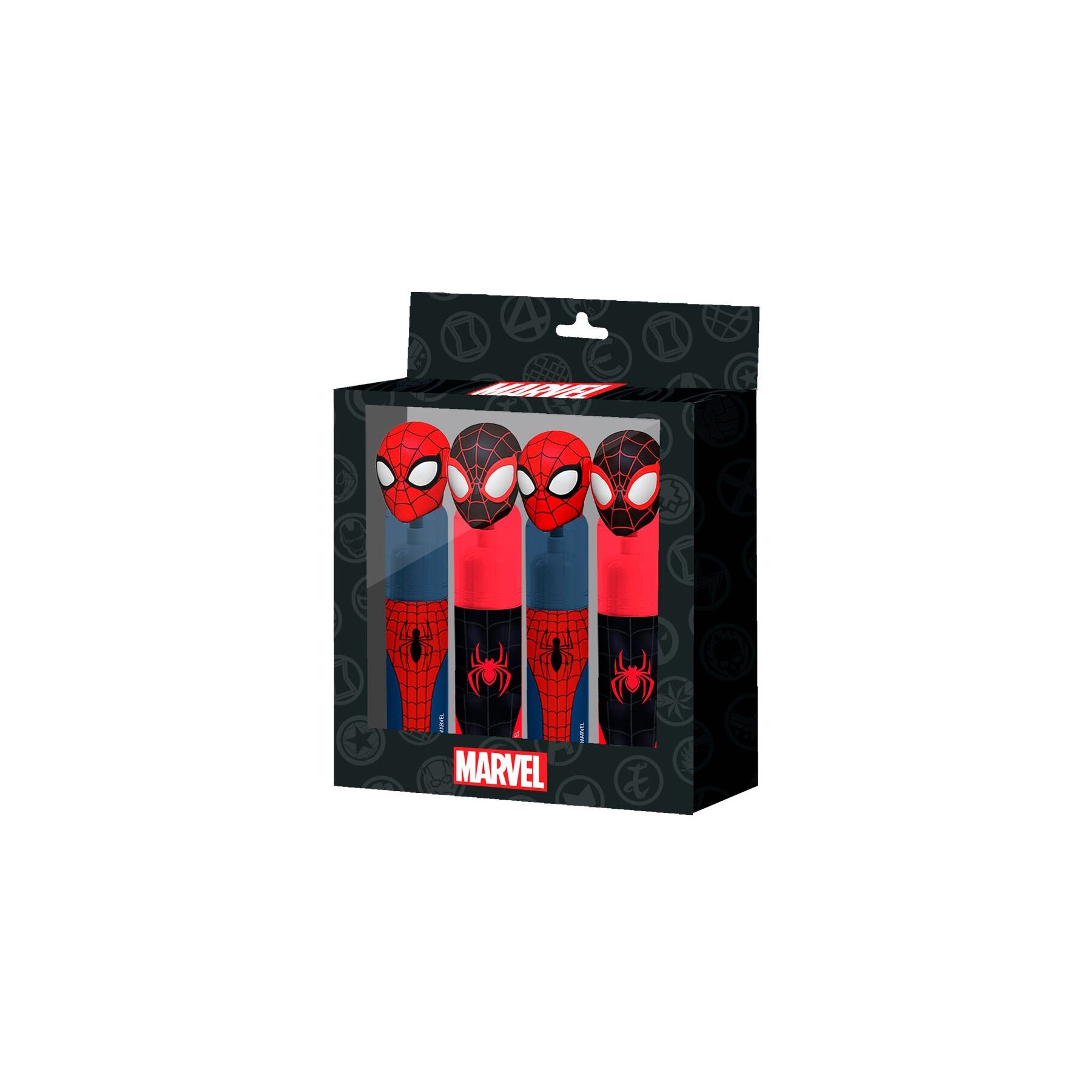 Blister 4 Subrayadores Spiderman Marvel