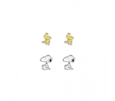 Set 2 Pares De Pendientes Snoopy