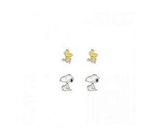 Set 2 Pares De Pendientes Snoopy