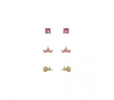Set 3 Pares De Pendientes Princesas Disney