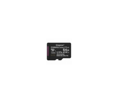Tarjeta De Memoria Kingston Canvas Select Plus 64Gb Microsd
