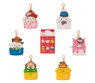 Llavero mini mochila Mystery hortcake Scented Hello Kitty & Friends x Strawberry Loungefly surtido