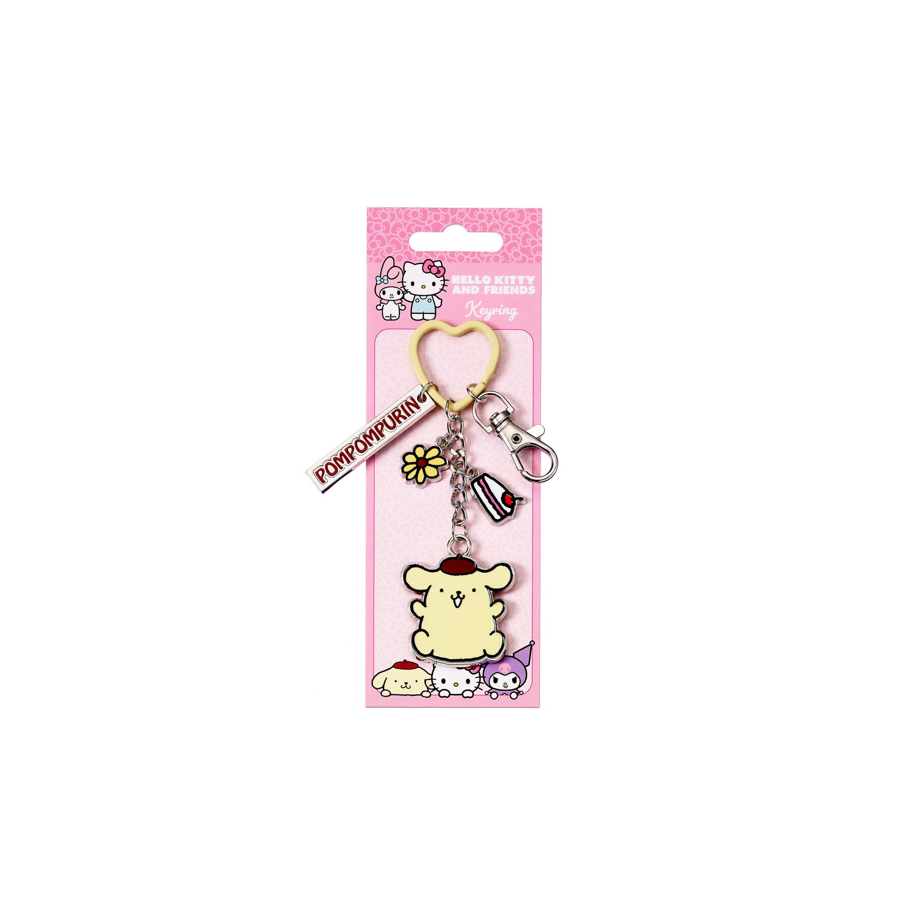 Llavero Pompompurin Hello Kitty