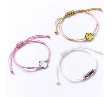Blister 3 pulseras de la amistad Molang