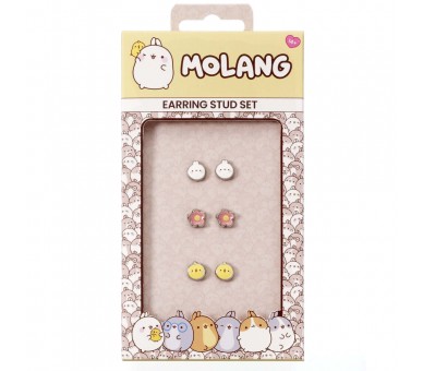 Blister 3 pares de pendientes Molang