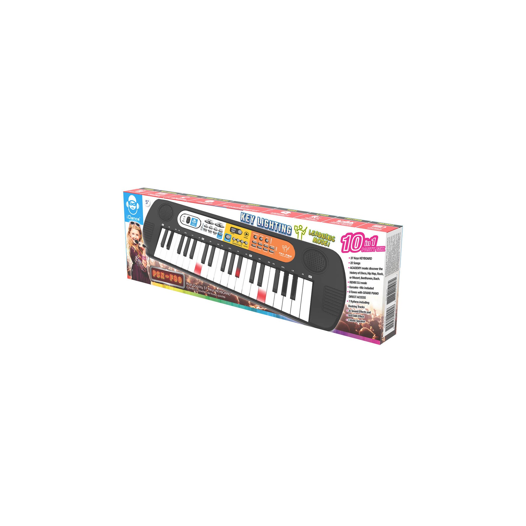 Teclado Luminoso 37 teclas 10 en 1