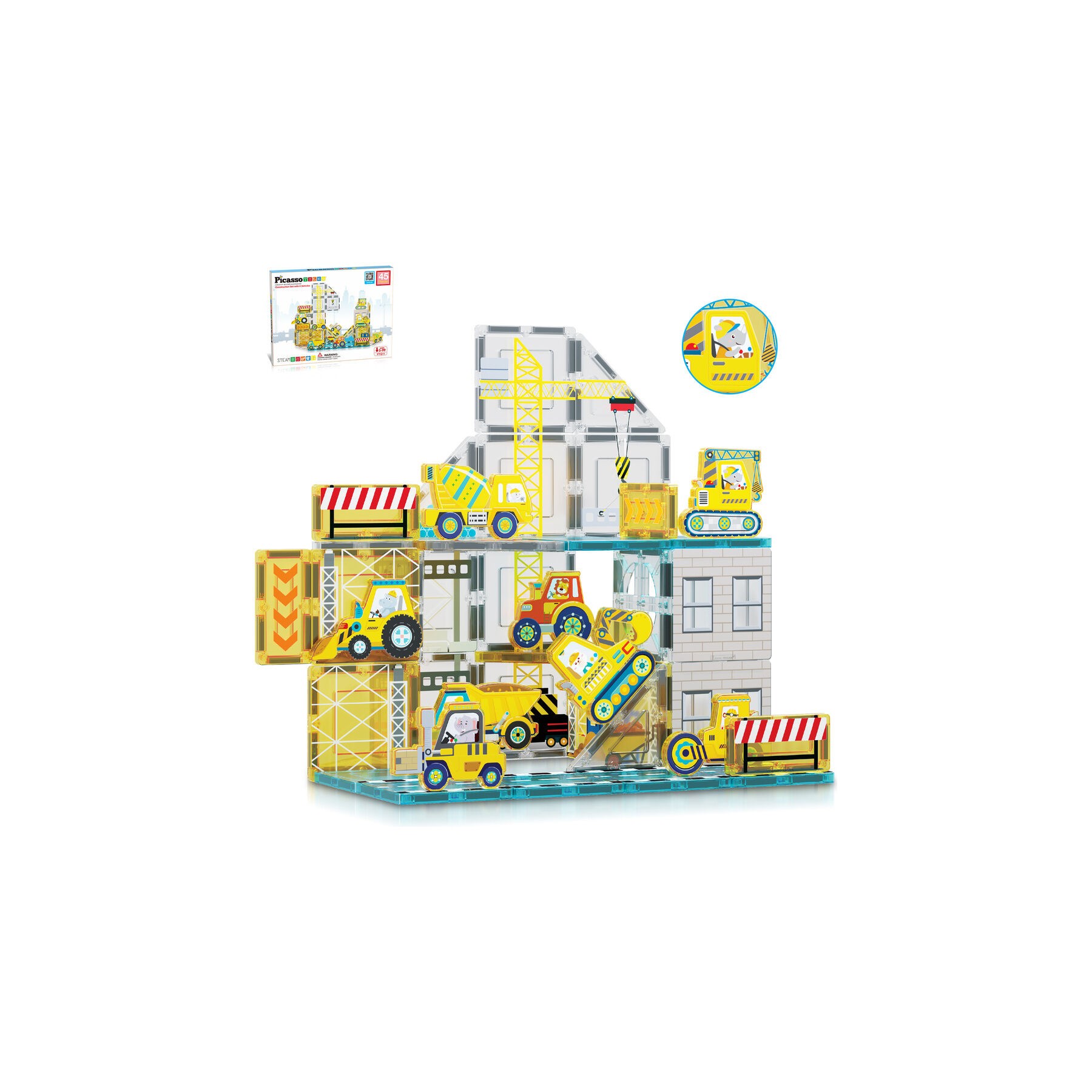 Bloques magneticos + 8 vehiculos