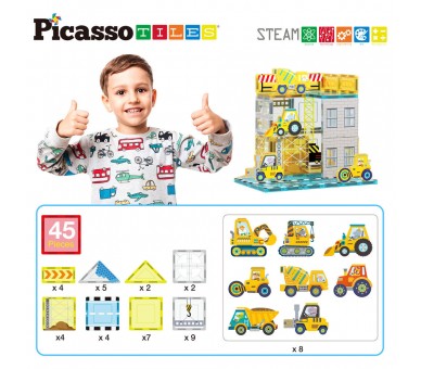 Bloques magneticos + 8 vehiculos