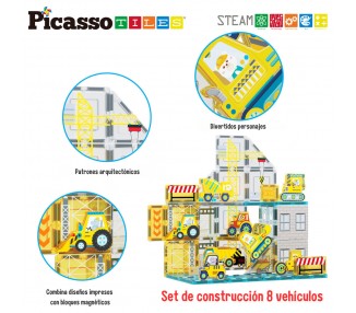 Bloques magneticos + 8 vehiculos