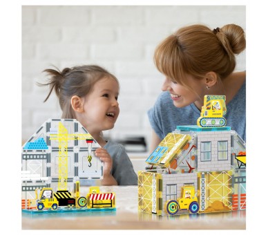 Bloques magneticos + 8 vehiculos