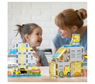 Bloques magneticos + 8 vehiculos