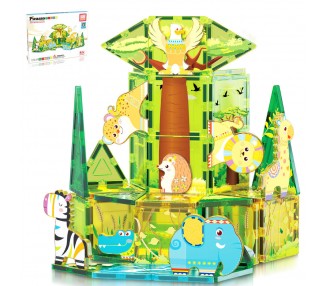 Bloques magneticos Safari + 8 figuras