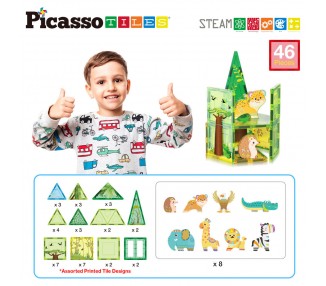 Bloques magneticos Safari + 8 figuras