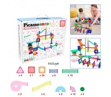Circuito de canicas magnetico 71pzs