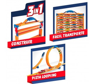 Maletin portacoches 3 en 1 Hot Wheels