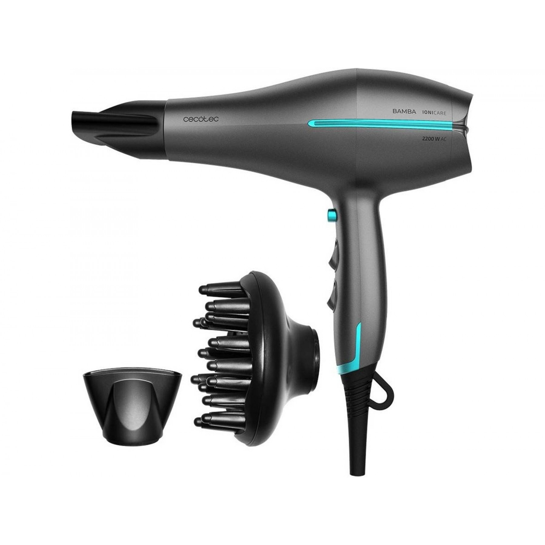 Secador Cecotec Ac Bamba Ionicare 5300 Maxi Aura Black