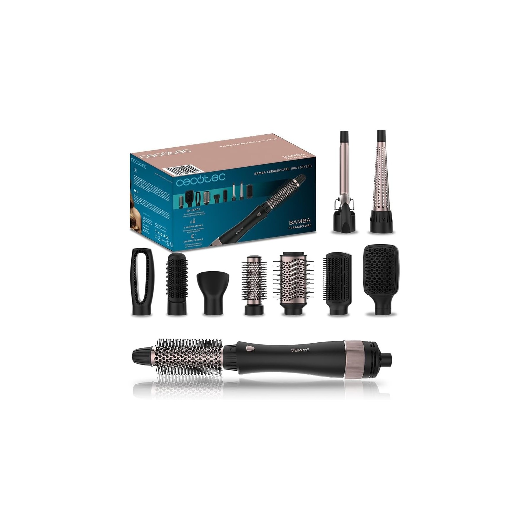 Cepillos Alisadores Cecotec Bamba Ceramiccare 10In1 Styler