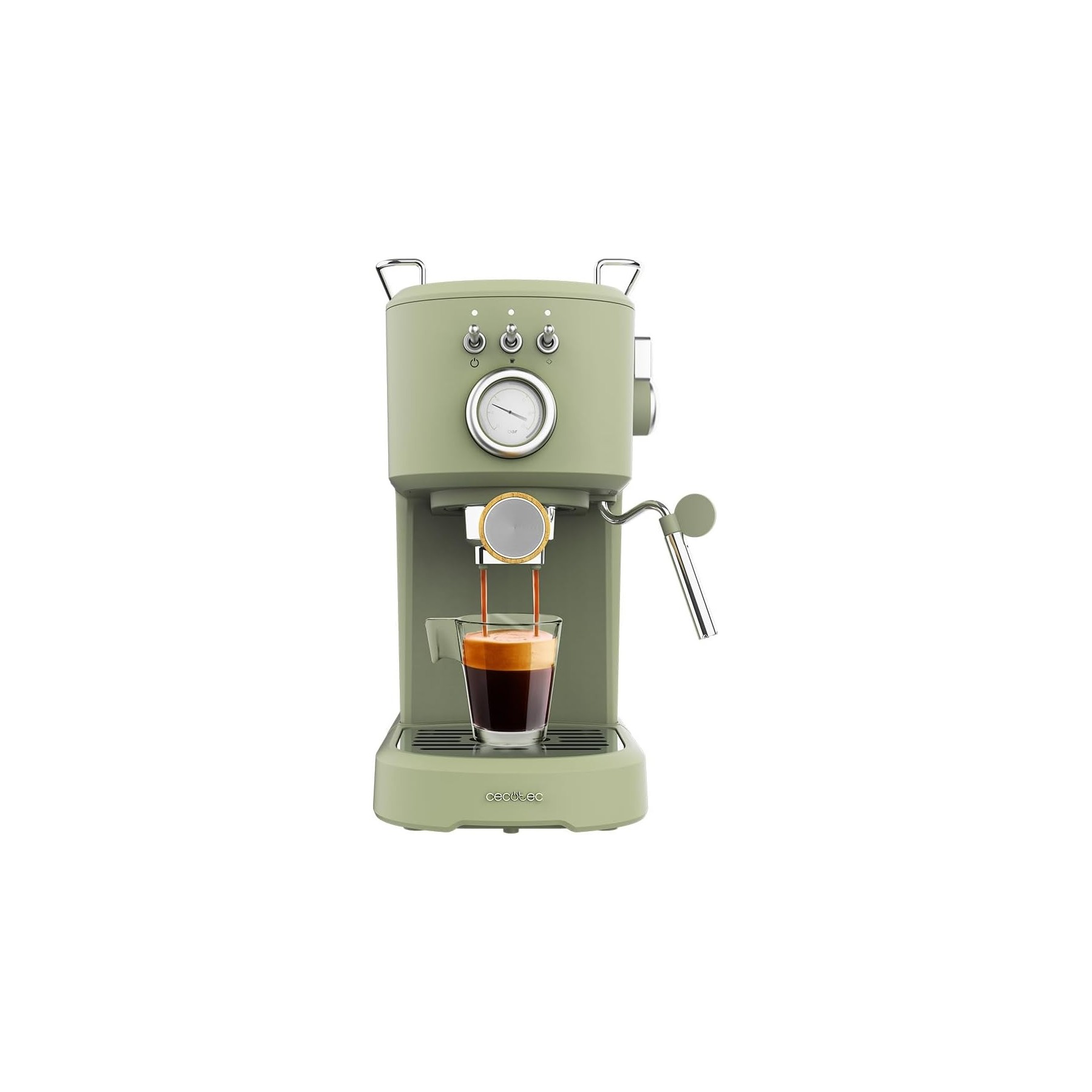 Cafetera Express Cecotec Power Espresso 20 Retro Green