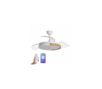 Yoevu - Nature White Wifi Ventilador De Techo Con Luz Led Mo