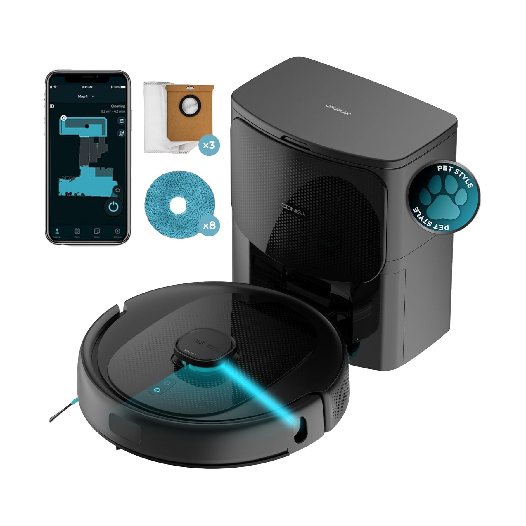 Robots Aspirador Cecotec Conga 9590 Spin Revolution Ultra Po