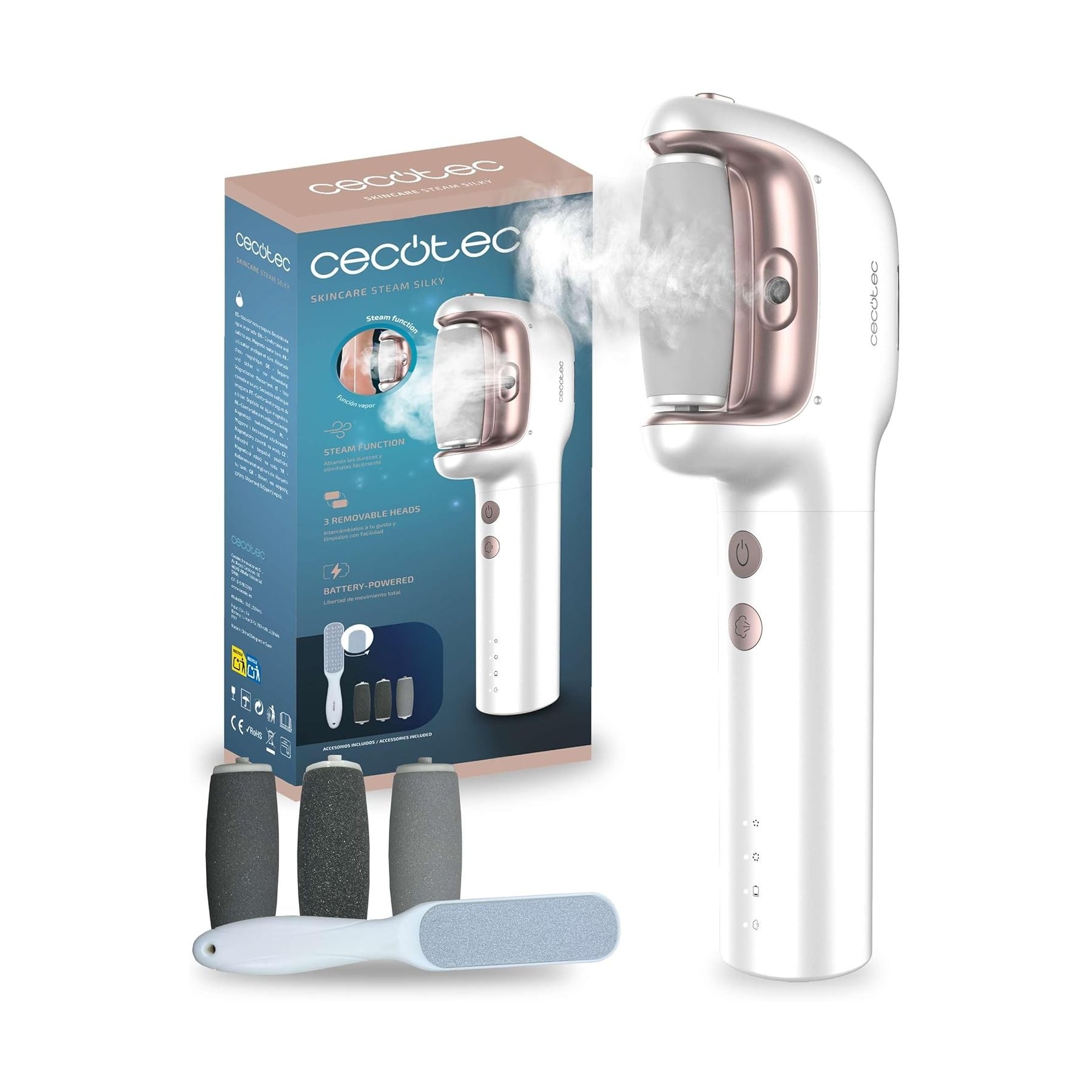 Lima Electrica cecotec SkinCare Steam Silky