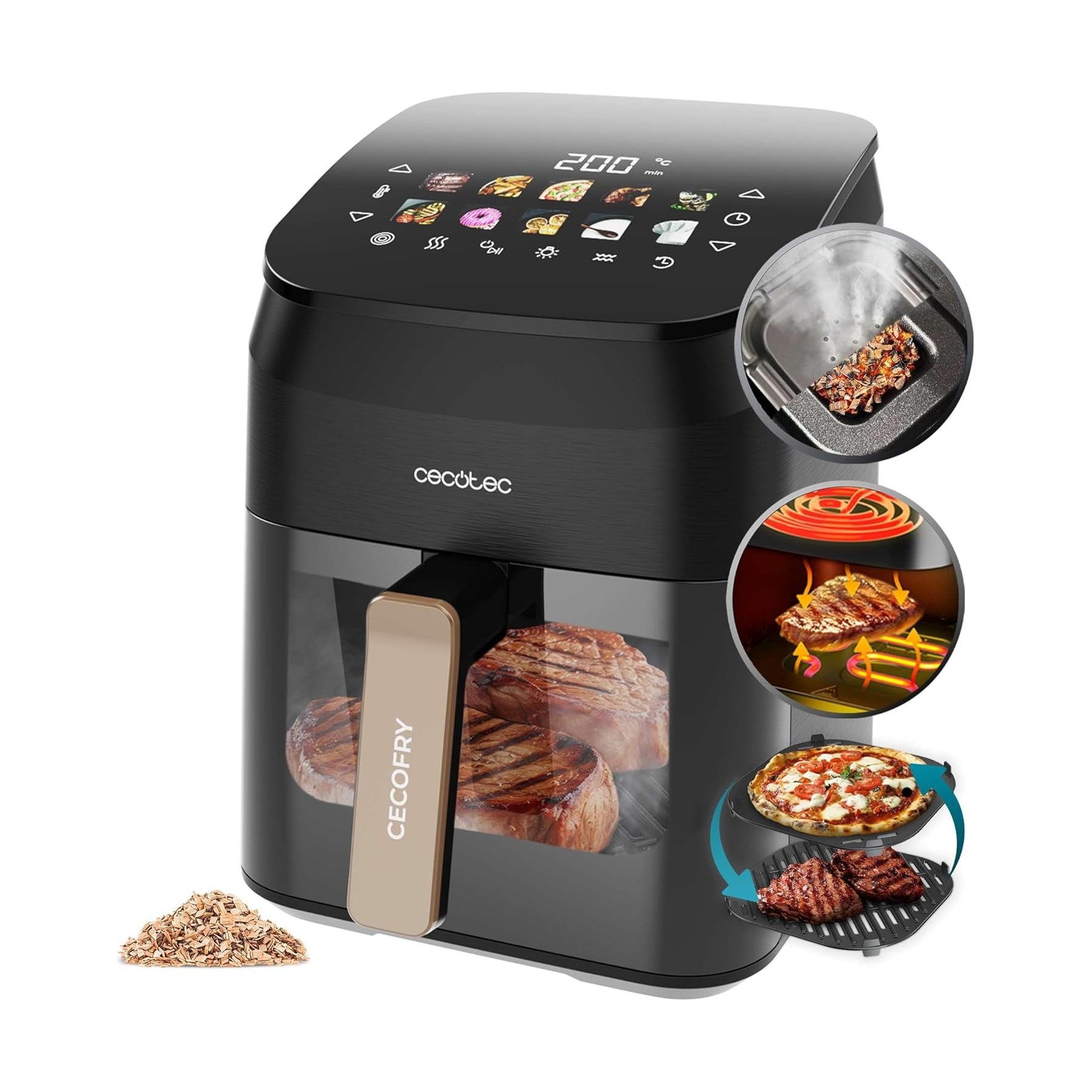 Freidora de Aire Cecotec Cecofry&Grill Smokin' 4500