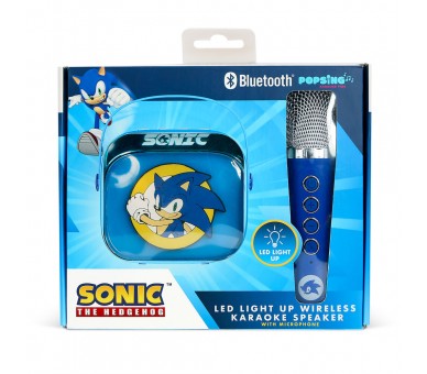 Altavoz y Micro Karaoke LED Sonic The Hedgehog