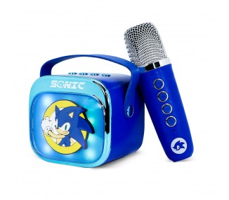 Altavoz y Micro Karaoke LED Sonic The Hedgehog