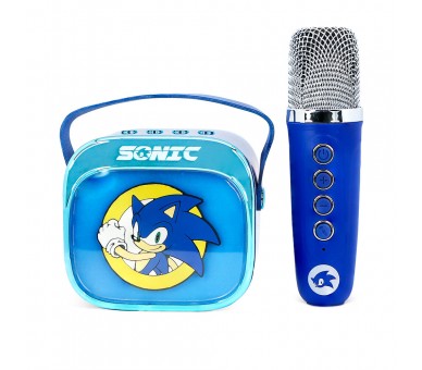 Altavoz y Micro Karaoke LED Sonic The Hedgehog